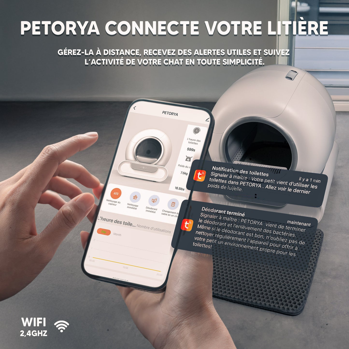 Litière autonettoyante intelligente