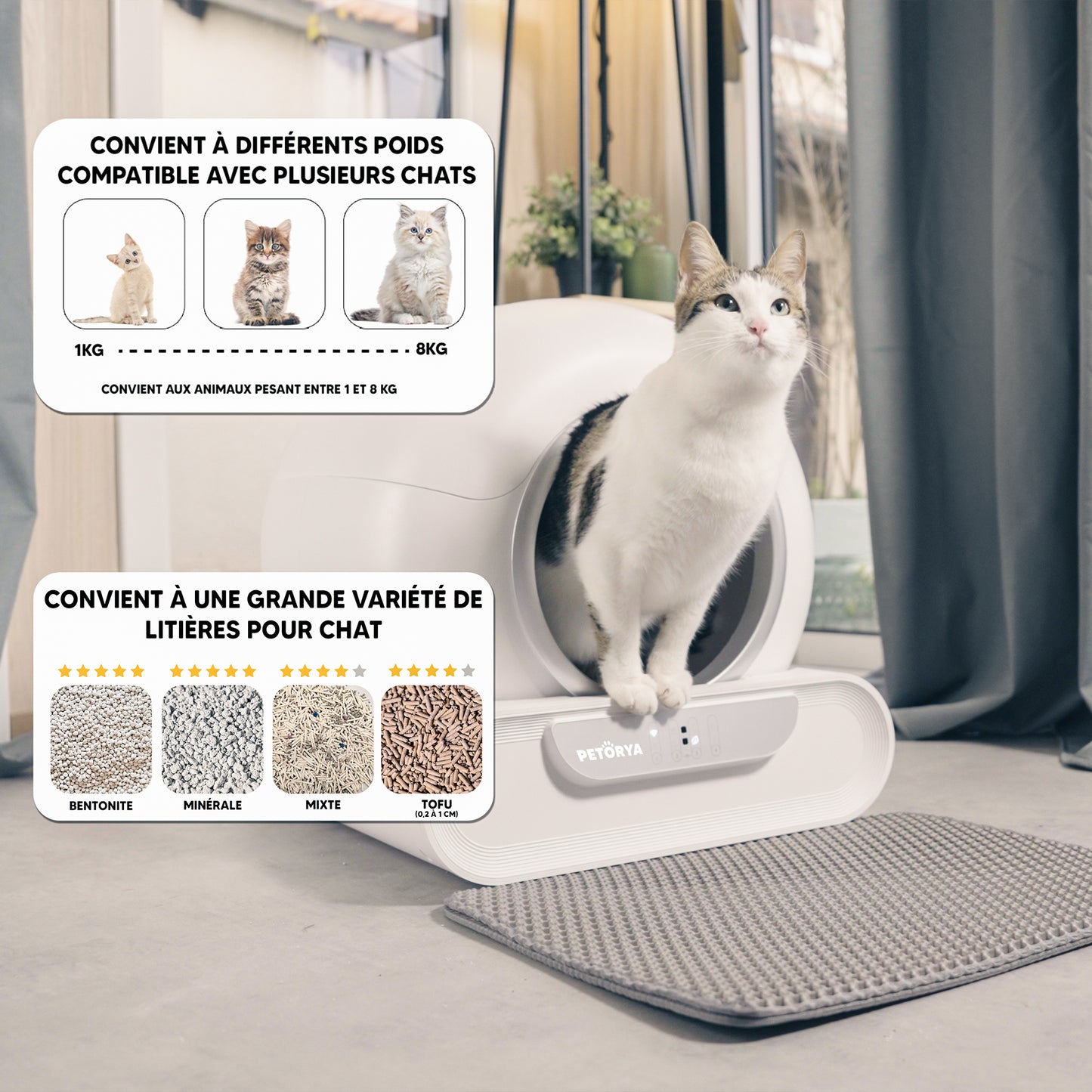 Litière autonettoyante intelligente